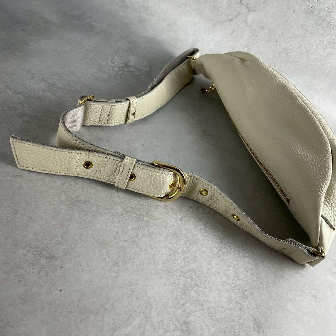 【極美品】ヴィオラドーロ ボディバッグ シボ革 ゴールド金具 金文字ロゴ 保存袋