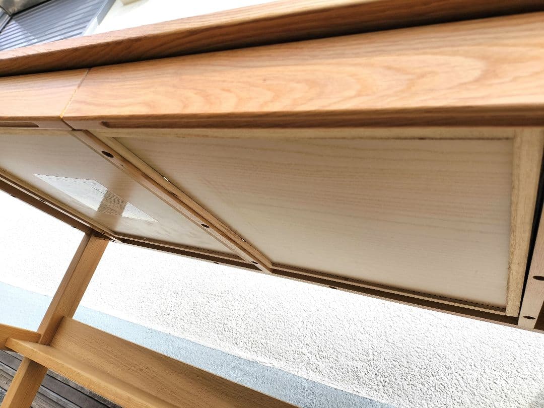 MUJI 無印 オーク 無垢材デスク（引出・足元棚付)