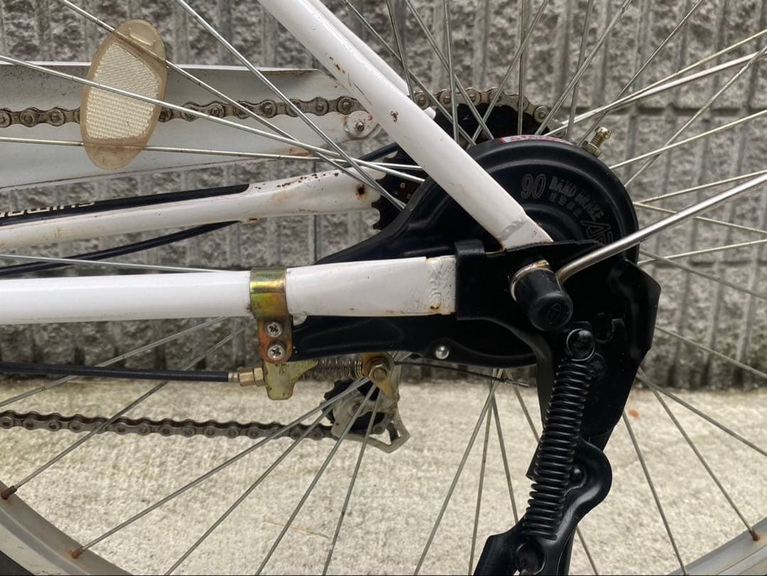 【引き取り限定】torois シティサイクル 27インチ 自転車 ママチャリ 白