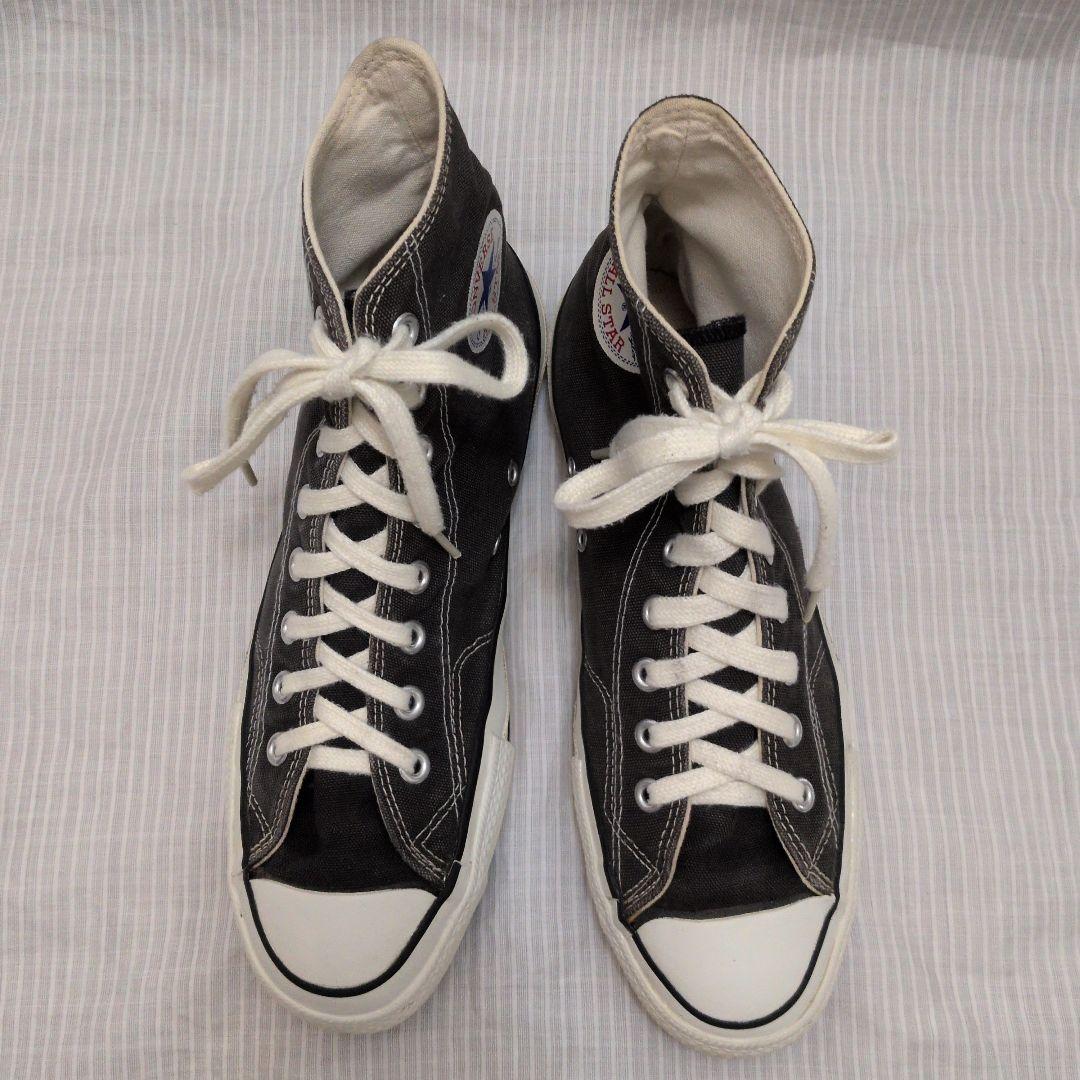 80s コンバース　オールスター　ハイカット　黒　28㌢　9ハーフ　USA製