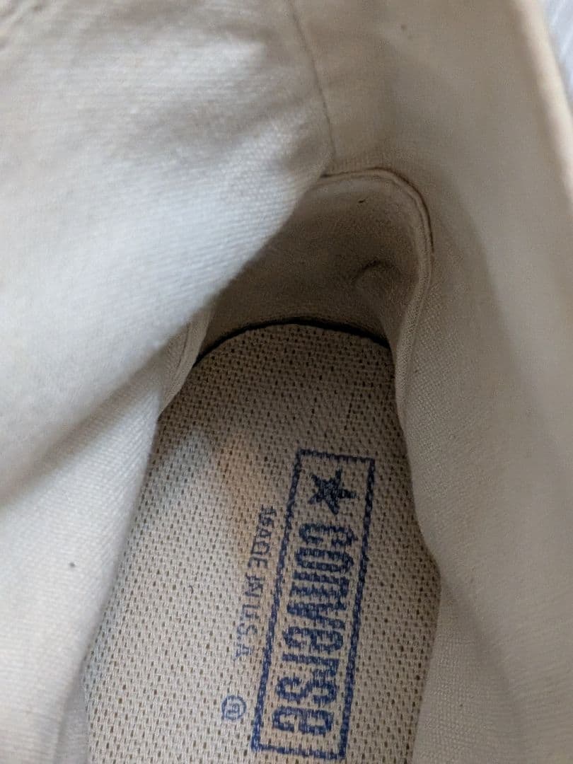 80s コンバース　オールスター　ハイカット　黒　28㌢　9ハーフ　USA製