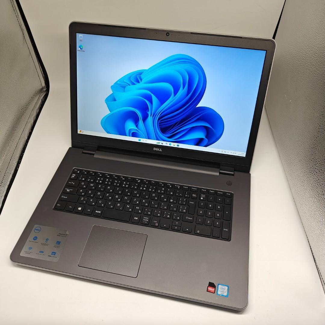 【DELL】高速i7 SSD256GB 16GB 17.3型 グレー ノートPC