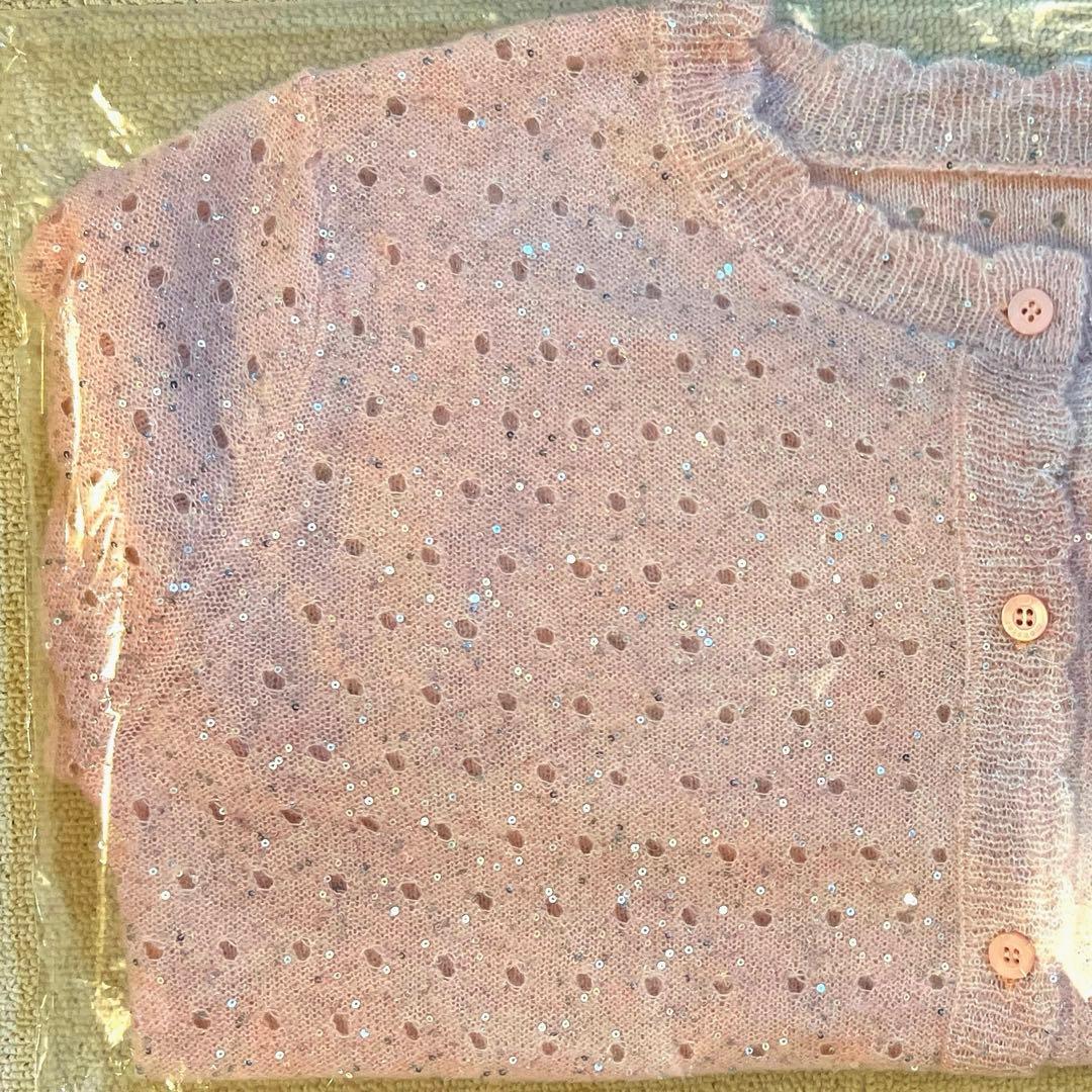 sugar candy knit カーディガン スパンコール ニット ピンク