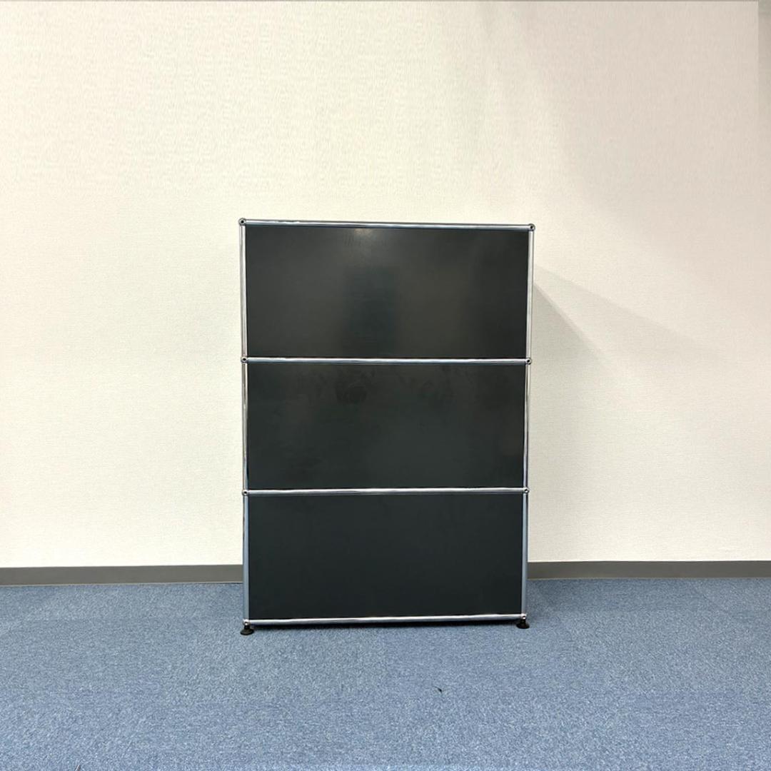 中古 USMハラー｜キャビネット リビング・ 1列3段 アントラサイト