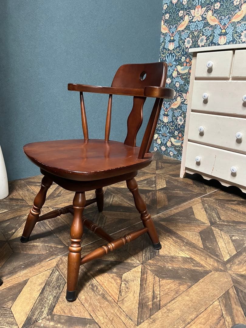 かめちゃん＊ダイニングチェア 回転椅子 ウィンザーチェア インテリア