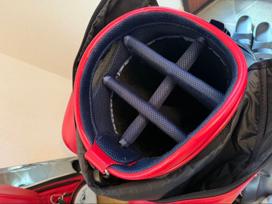 【KAZUKI様】【備品】HONMA キャディバッグ 赤 白