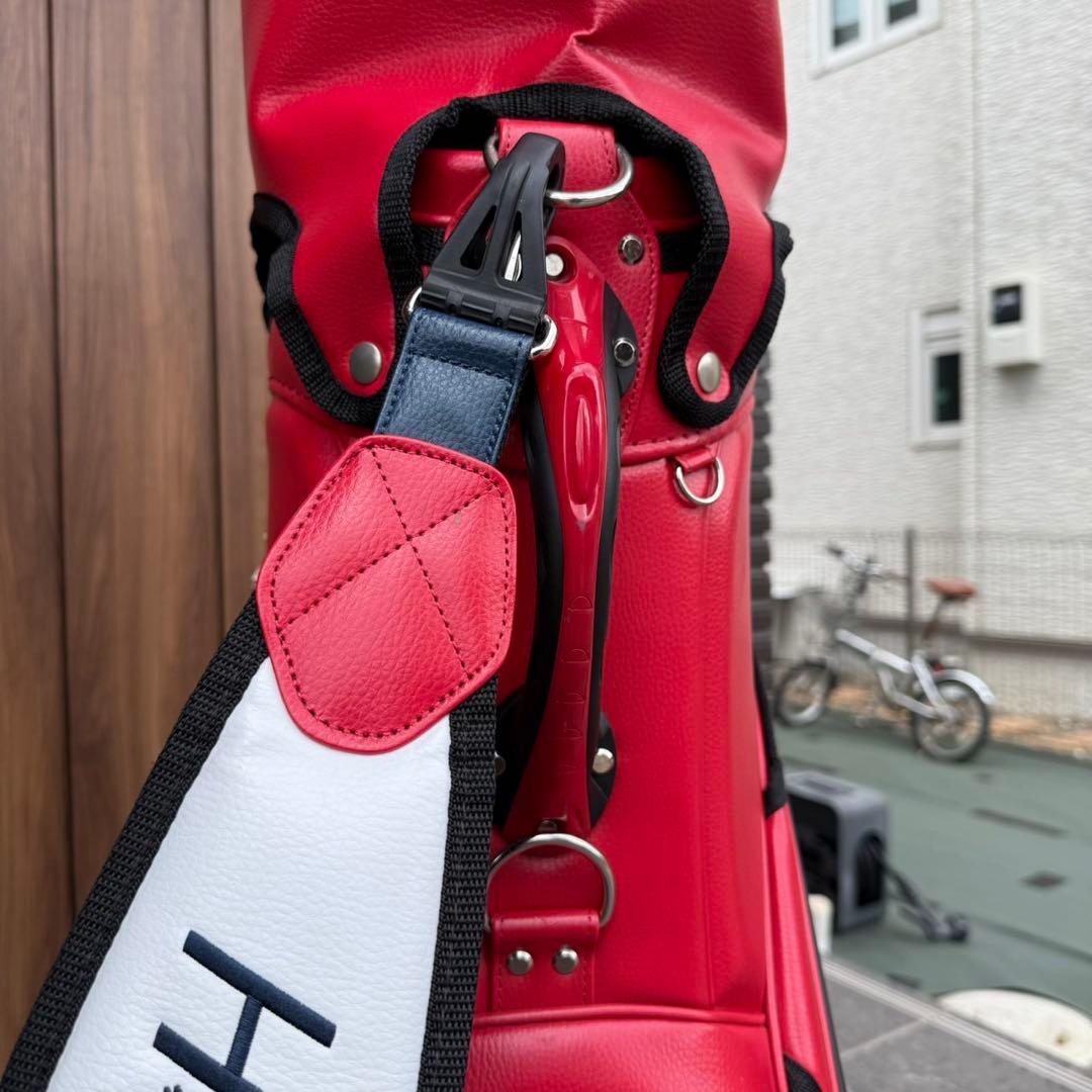 【KAZUKI様】【備品】HONMA キャディバッグ 赤 白