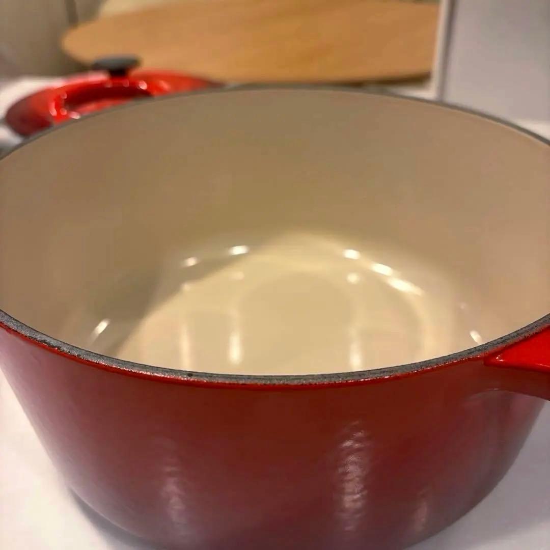Le Creuset ココット・ロンド ホーロー鍋 24cm チェリーレッド