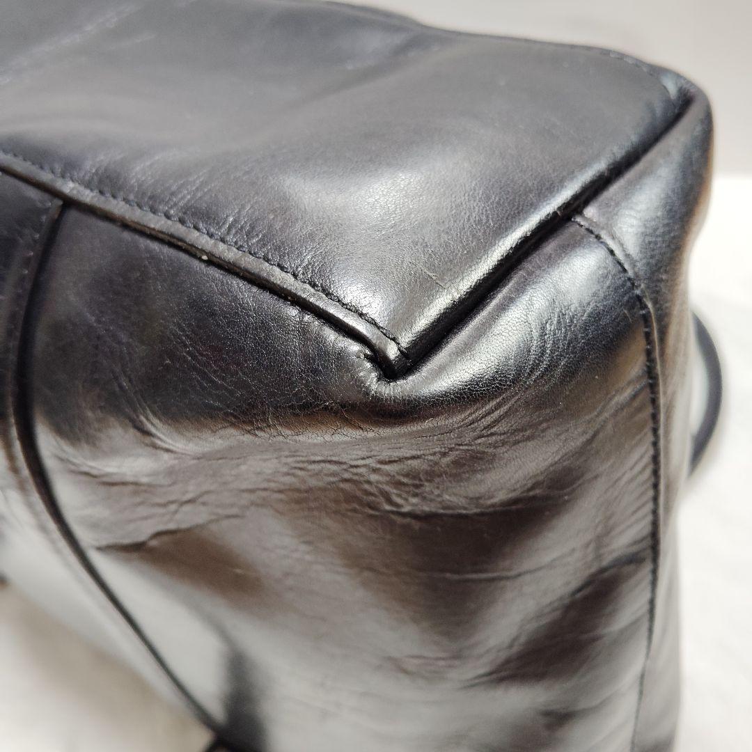 【艶】アニアリ　ビジネストート　ブリーフケース　オールレザー　舟形　A4　黒