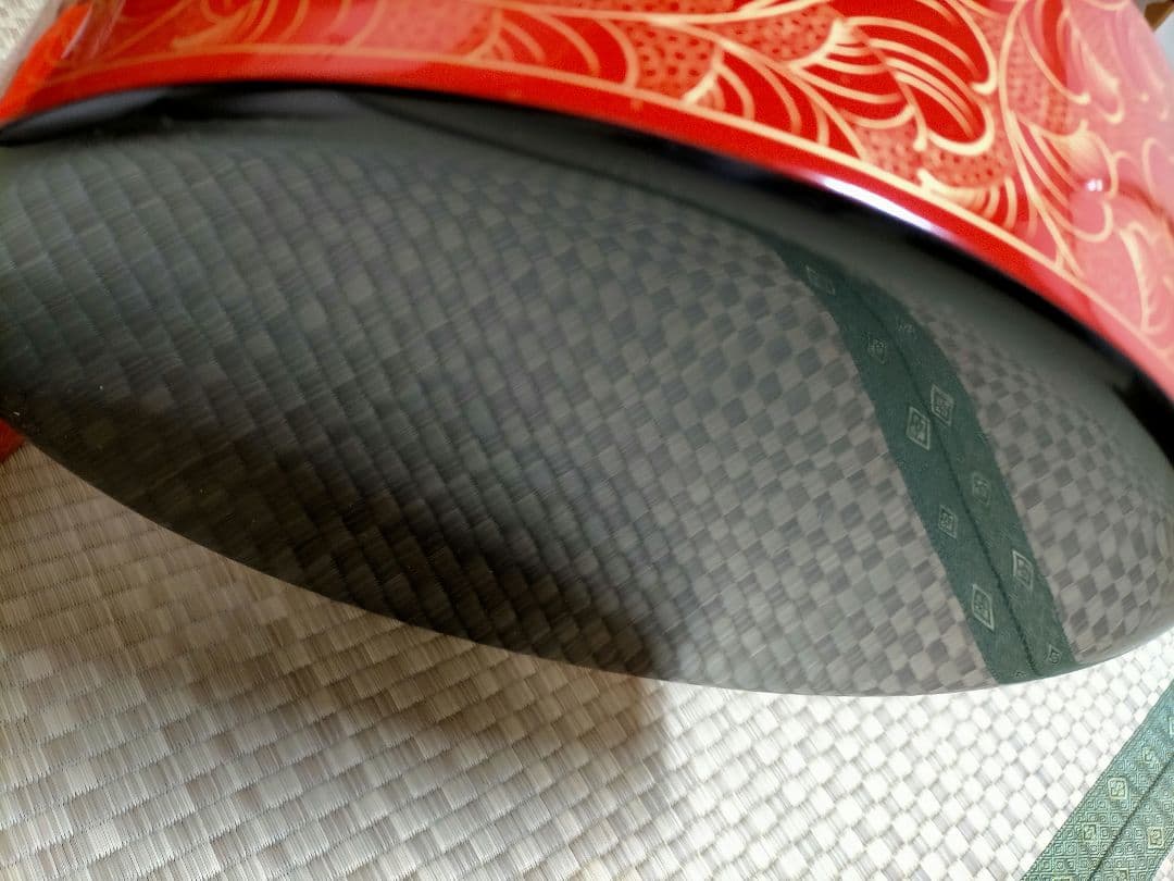 輪島塗　茶櫃　沈金　朱