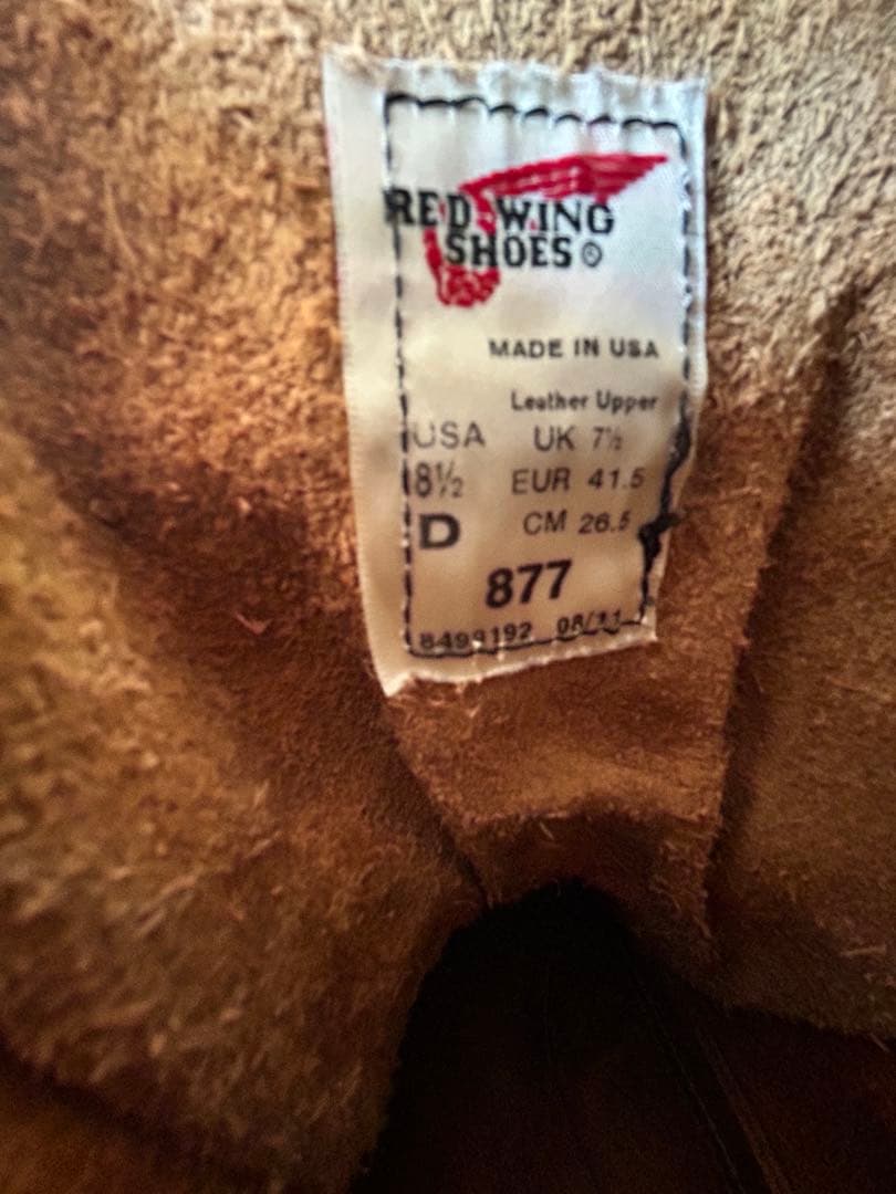 REDWING 877 2011年8月製　オロイジナル