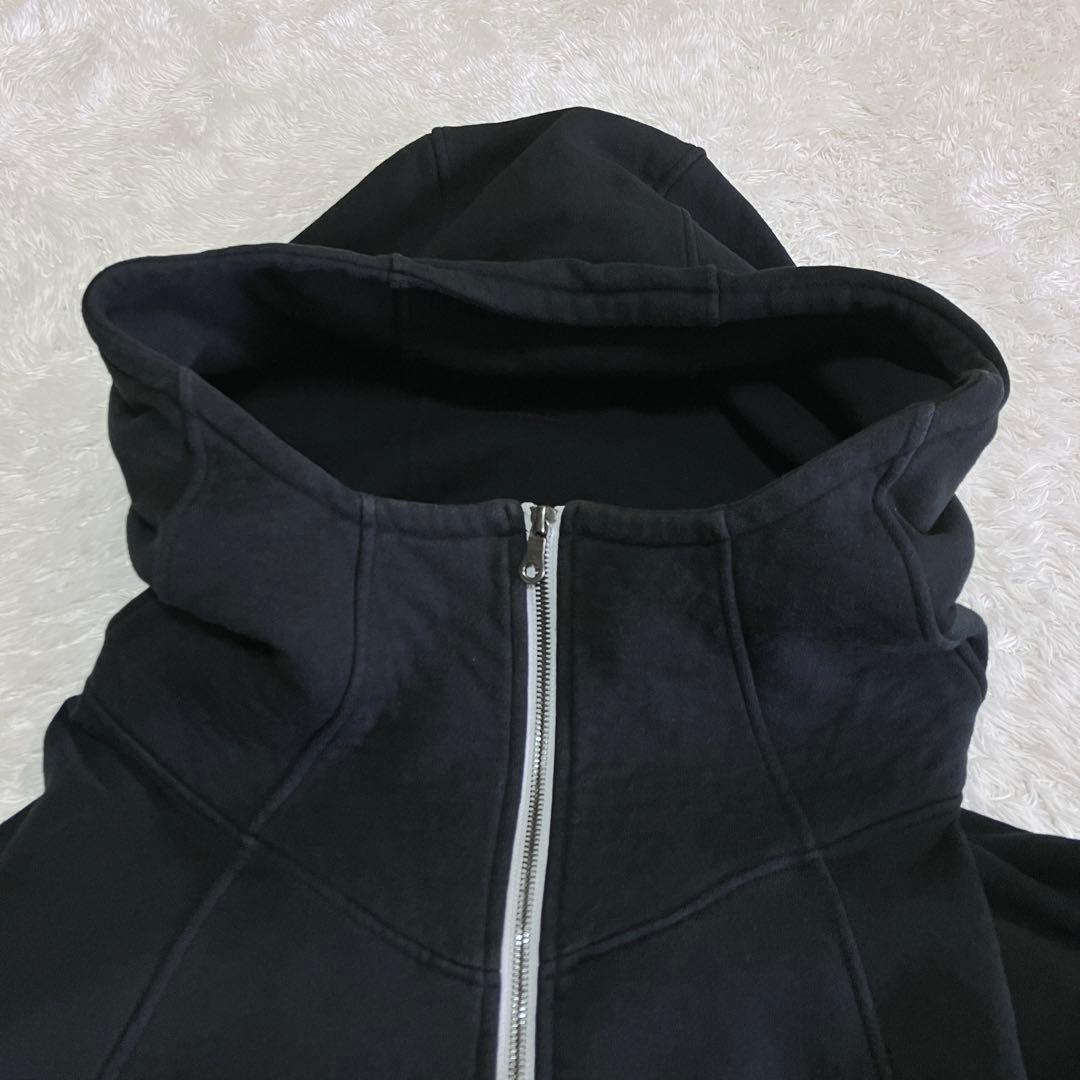 美品 ha | za | ma ハザマ なびくパーカー ブラック ポンチョ