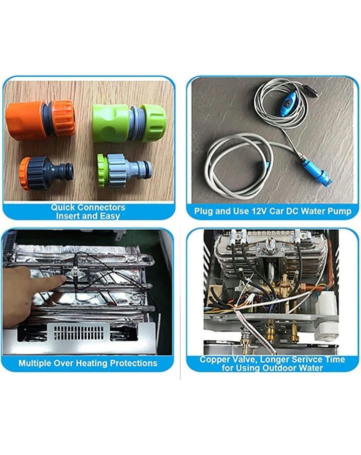 災害 温水シャワー 吊り下げ式 LPガス給湯 ガス給湯器 瞬間湯沸し キャンプ