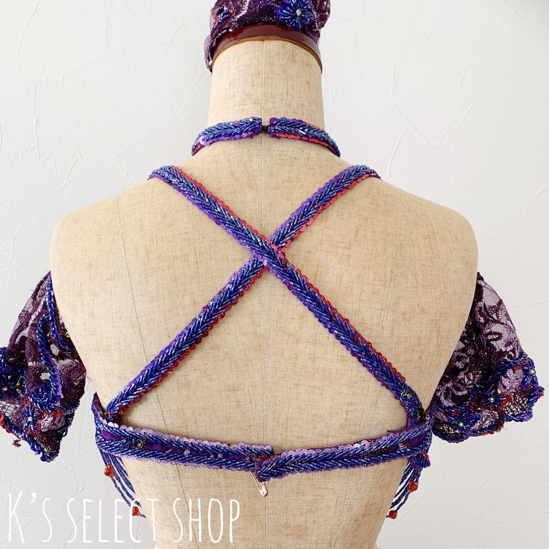 【MAY】トルコ製 ベリーダンス 衣装 フレアスカート パープル