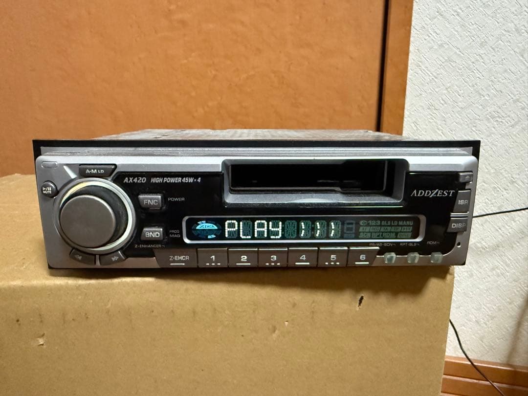 アゼスト　 1DIN カセットプレーヤー　AX420 希少テープデッキ　旧車