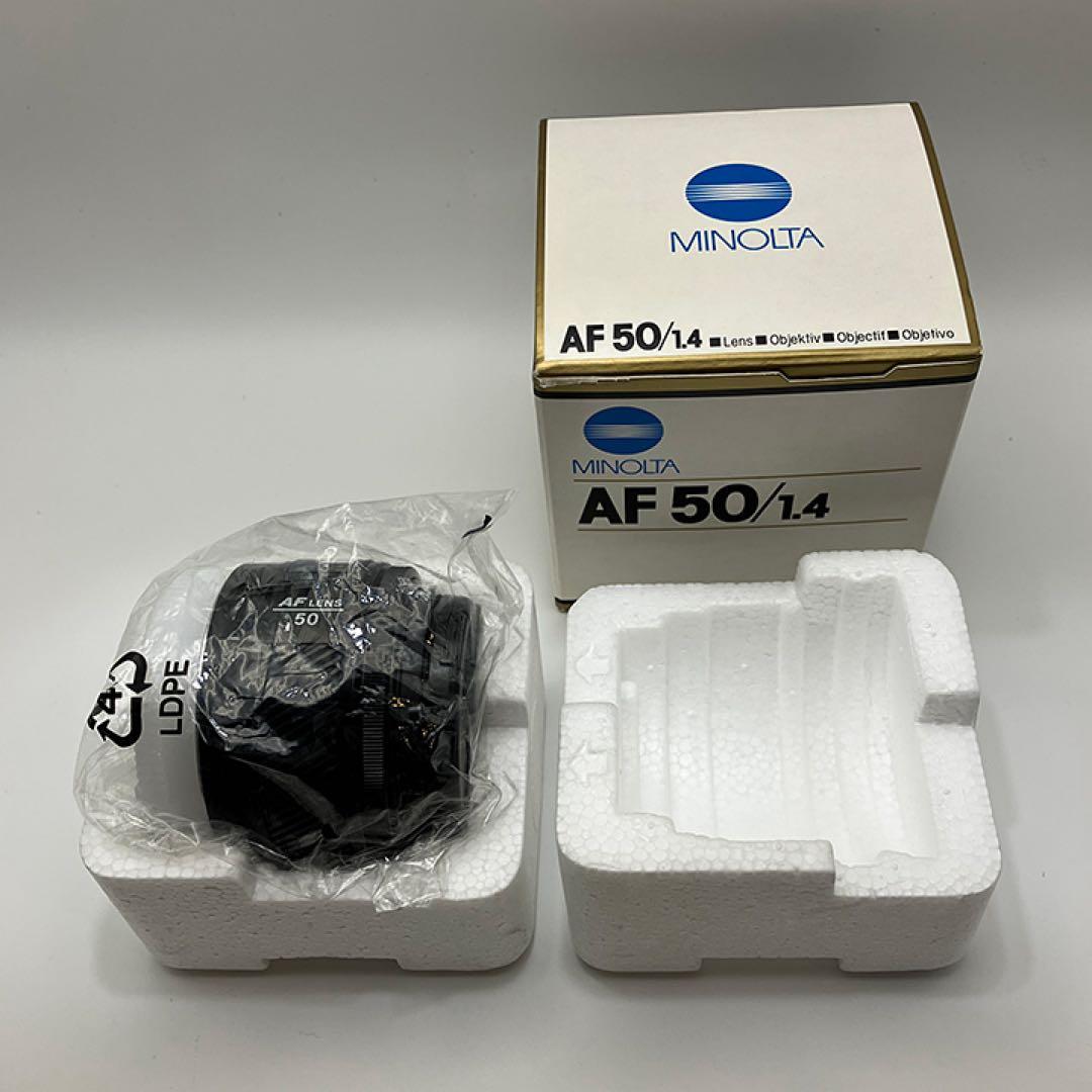 【極美品・箱付き】MINOLTA AF 50mm F1.4 UVフィルター付
