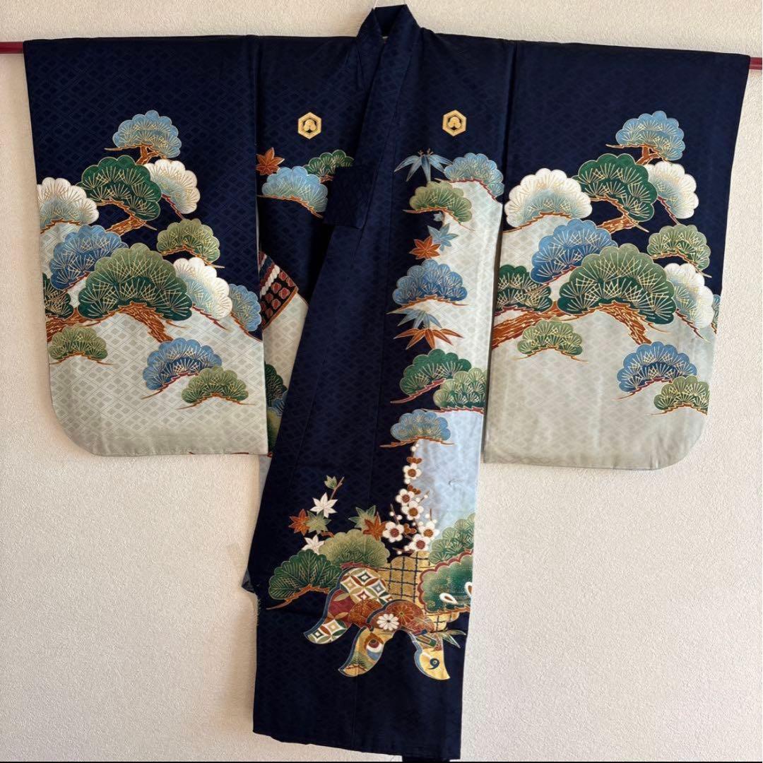 お宮参り　産着　帽子よだれかけセット　男の子