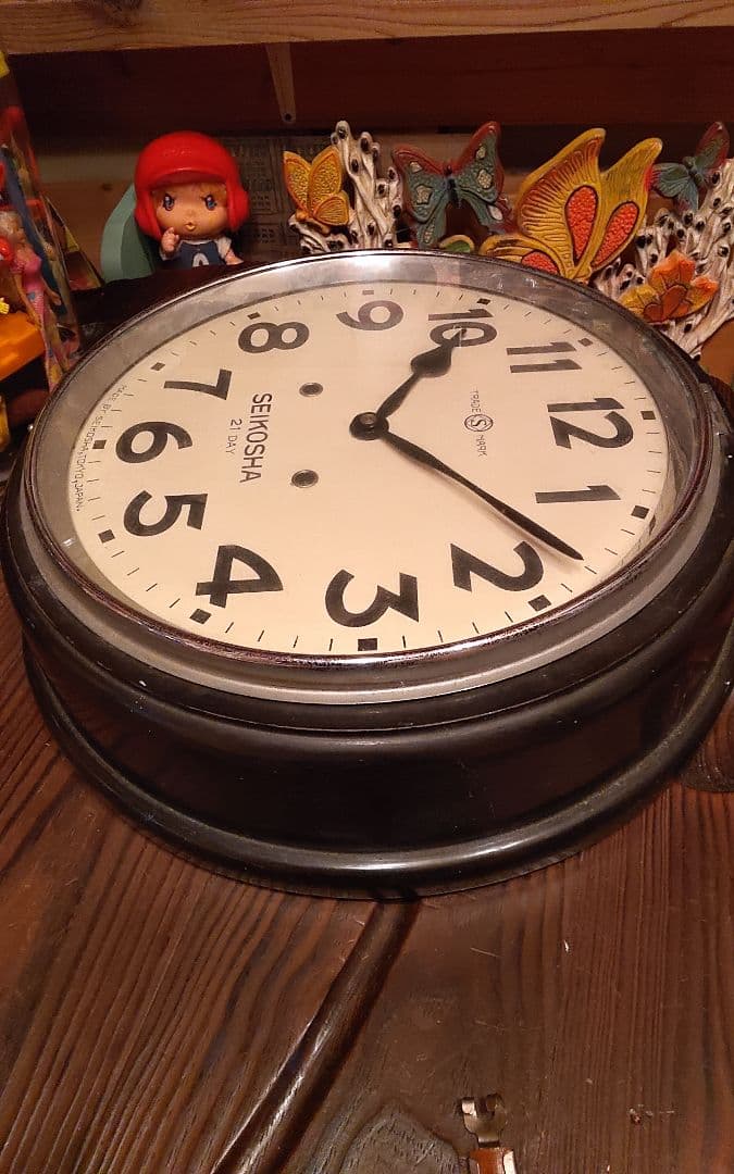 レトロSEIKOSHA ボンボン時計 21 DAY 蓋付き時計
