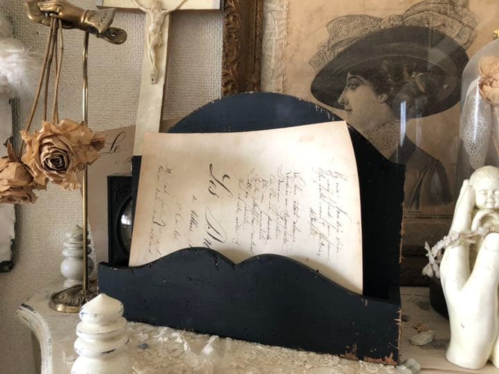 ノアールブラック シャビー ペイント レター ラック ハゲ