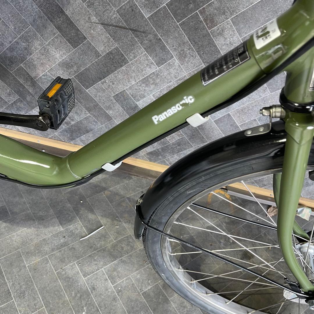 オリーブグリーン 電動アシスト自転車 シティタイプ