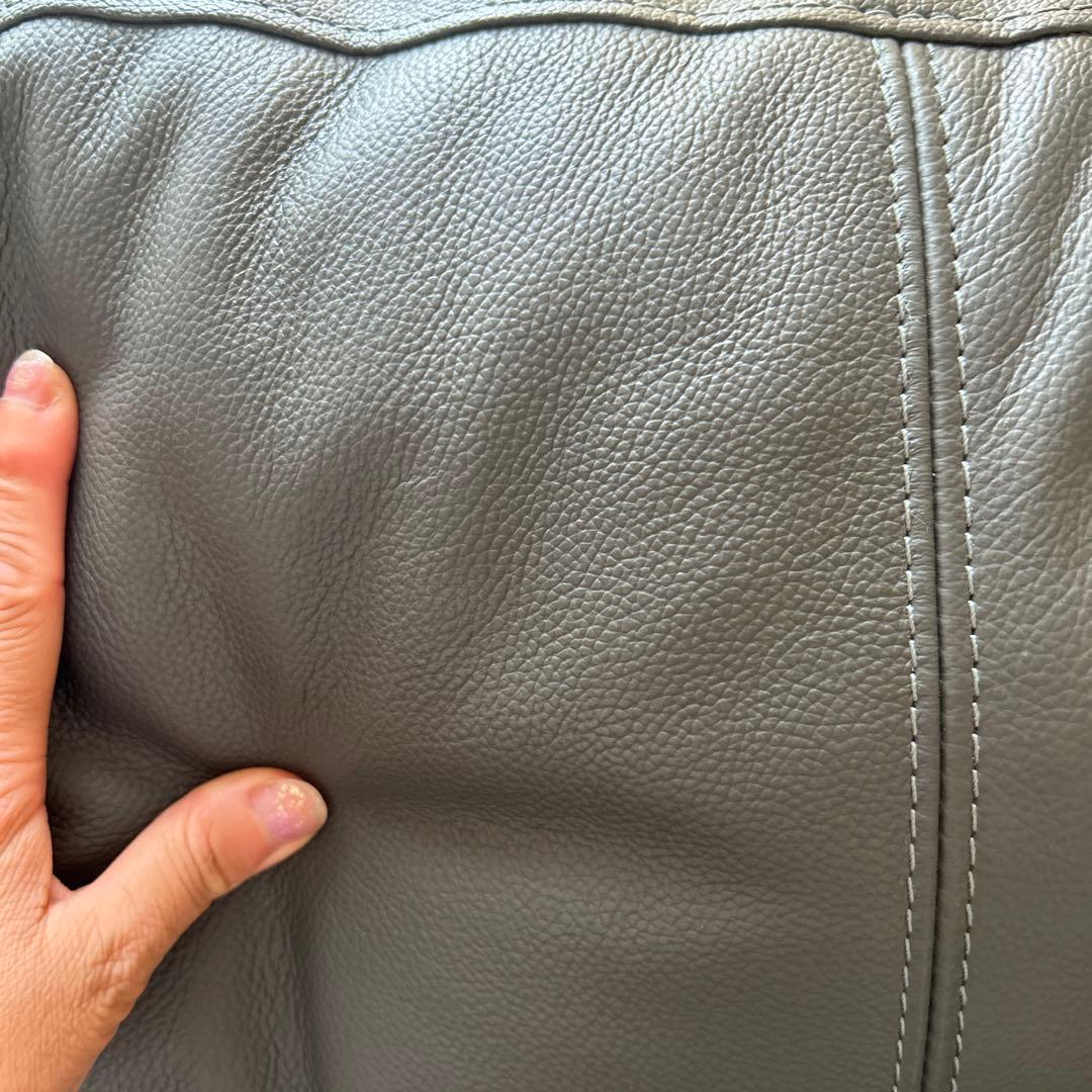 【送料込み】ニトリグレー 合成皮革 コーナーソファ2\2