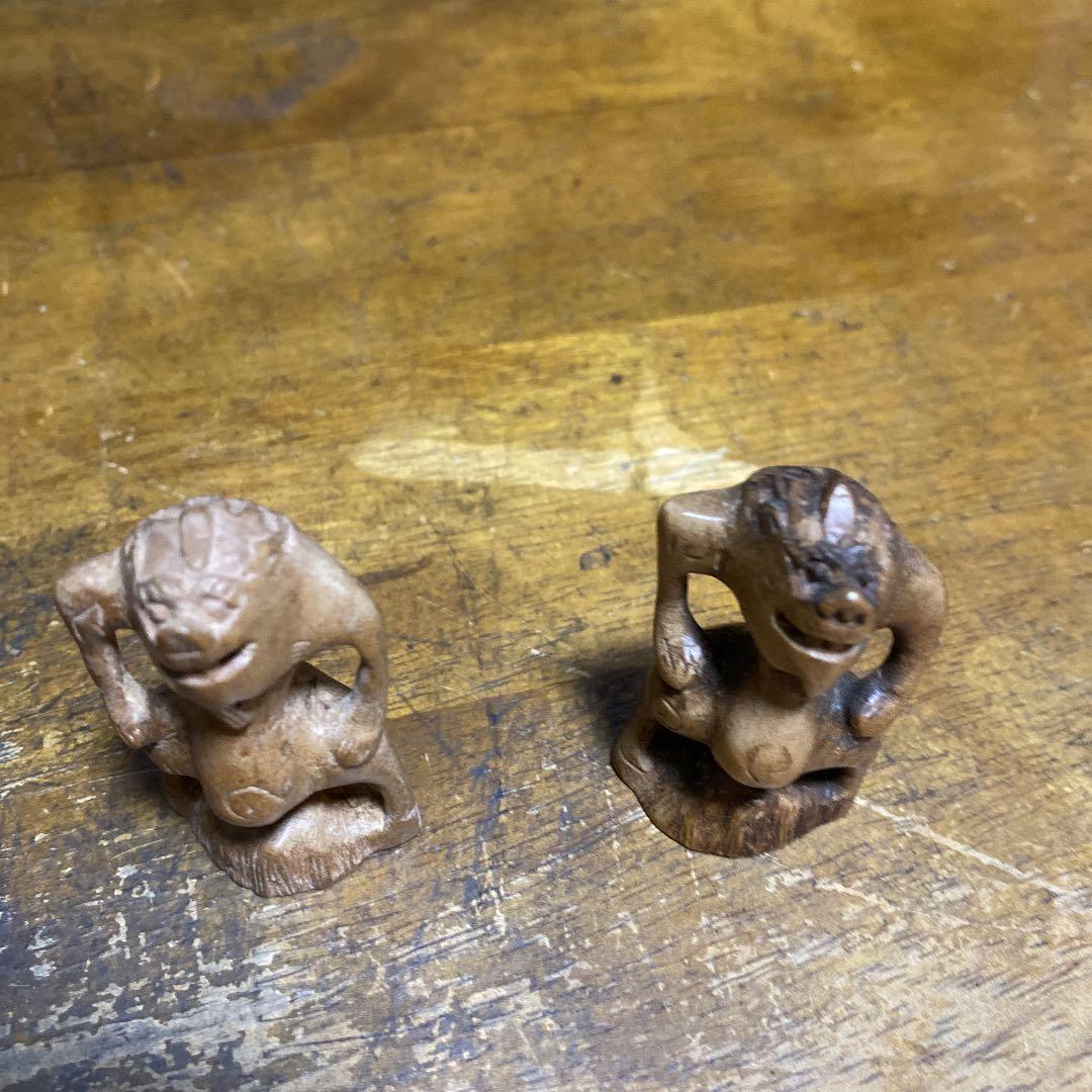 専用　天邪鬼根付一対セット