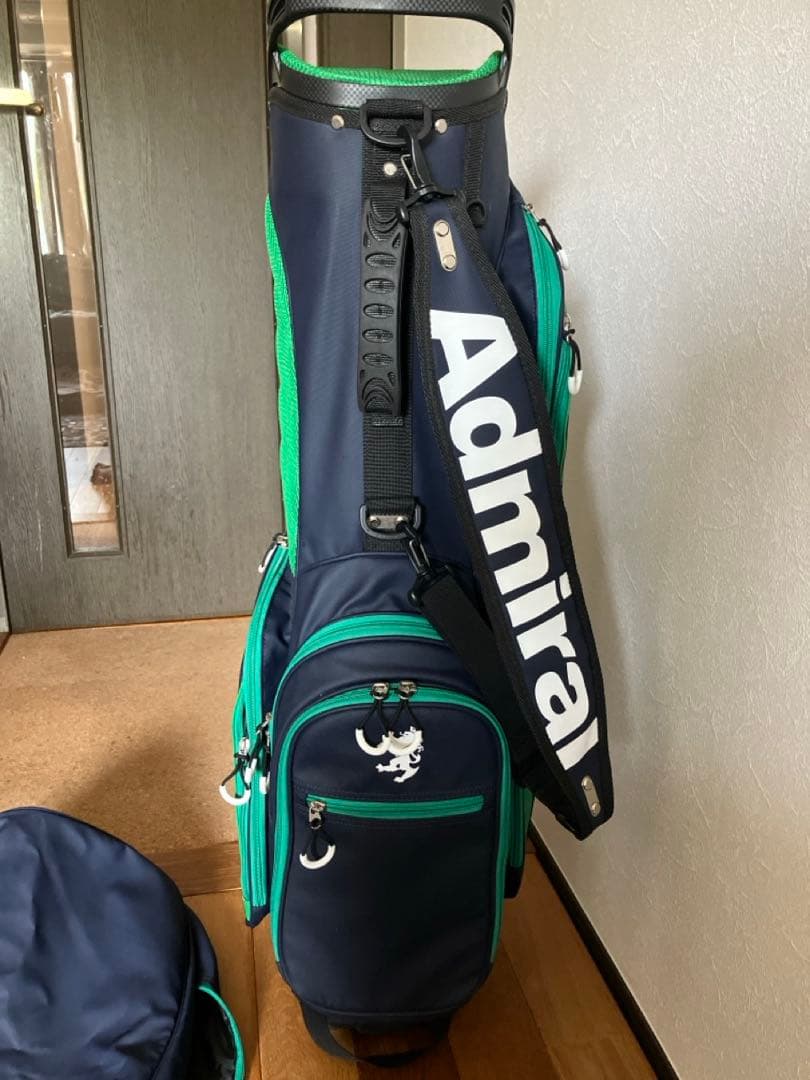 Admiral スタンドゴルフバッグ ネイビー/グリーン