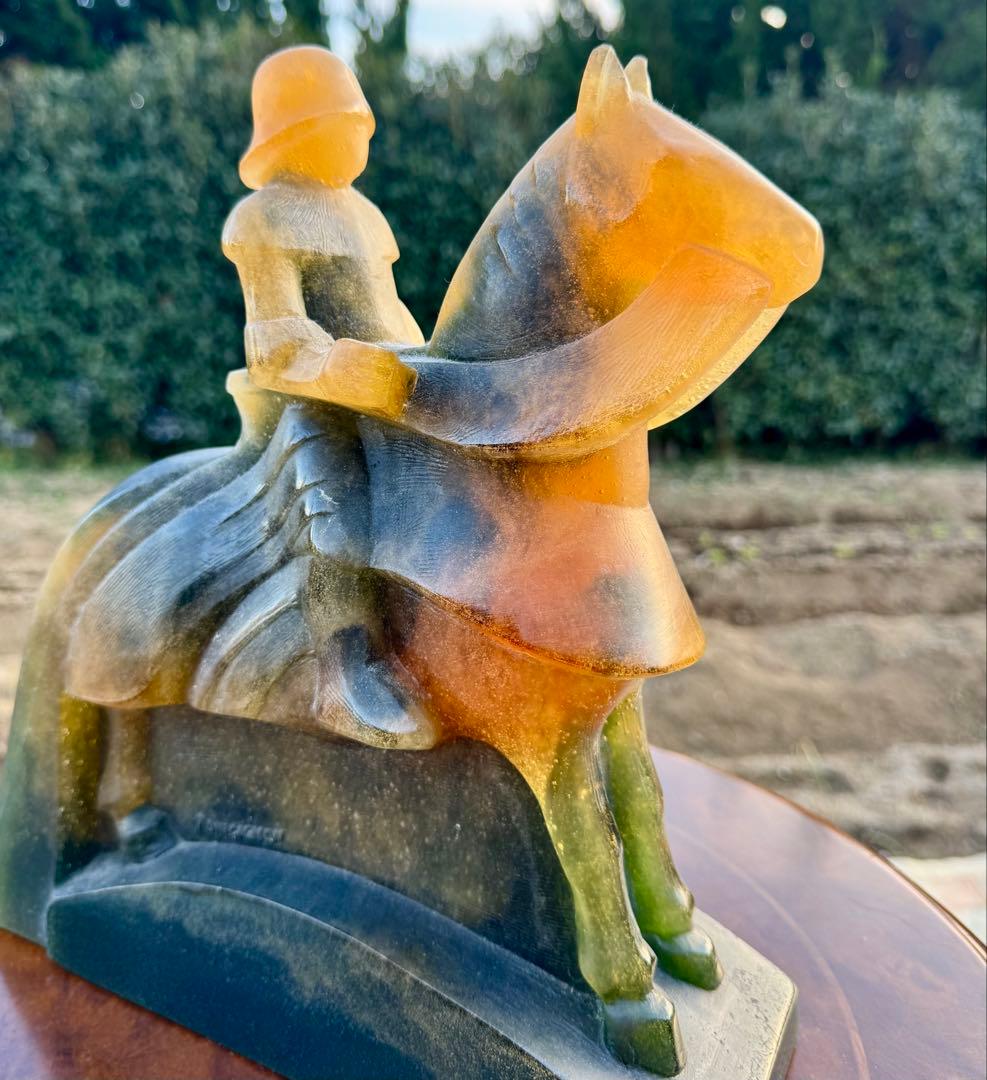 【正直出品】Daum 大型30cm 騎士像 剣欠品 ドーム France