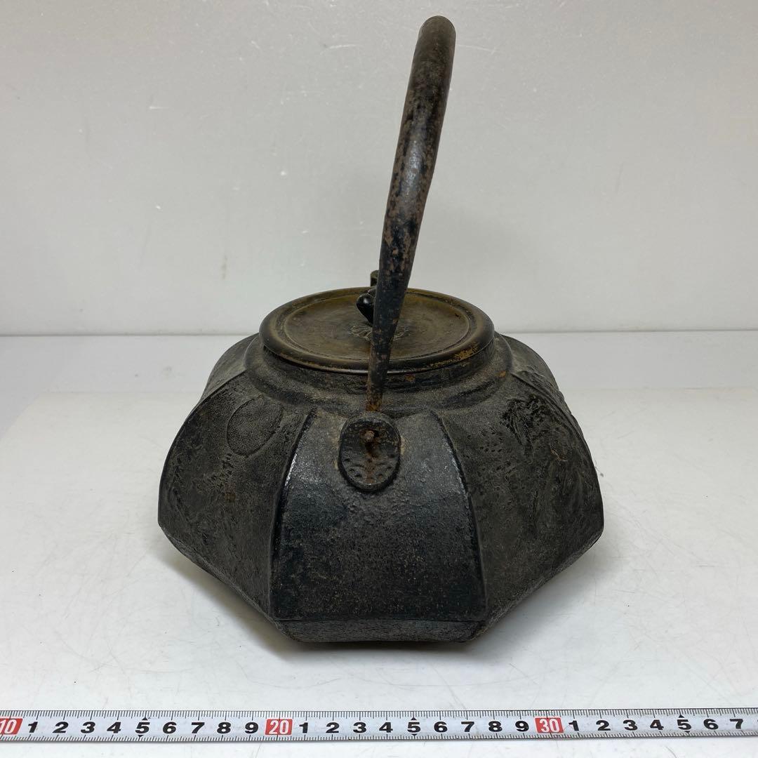 龍文堂 八面取 鉄瓶 高さ約25cm 重さ2511g タルサ