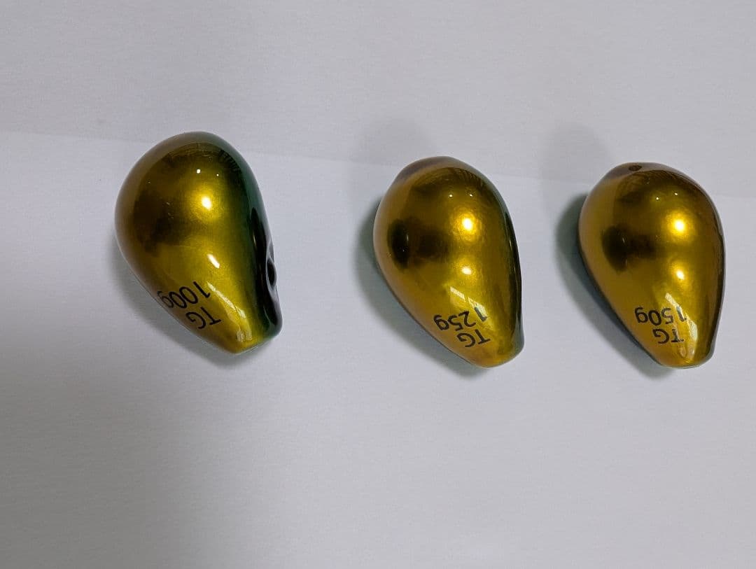なみだまTG 3個セット タングステン グリーンゴールド ケイムラコーティング
