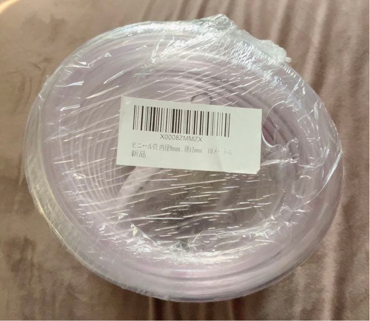 ビニール管  10メートル（内径9mm、外径12mm）＆T字管 9mm