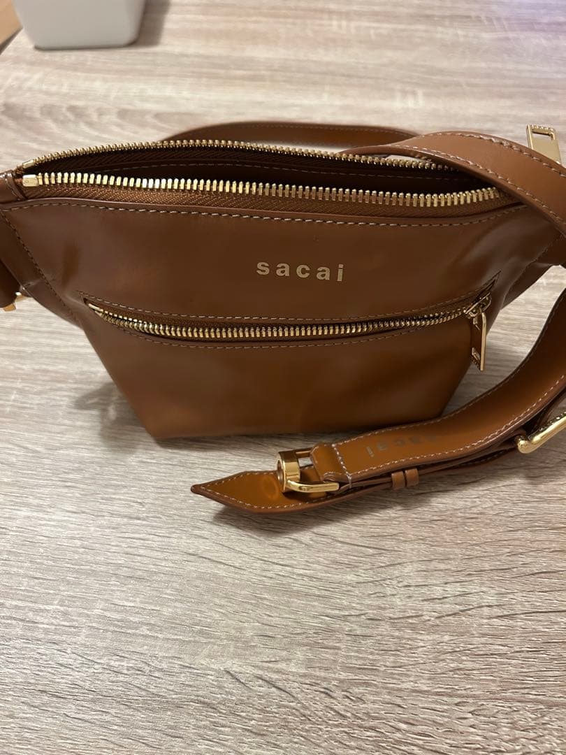 sacai ブラウン wallet pouch 訳あり品