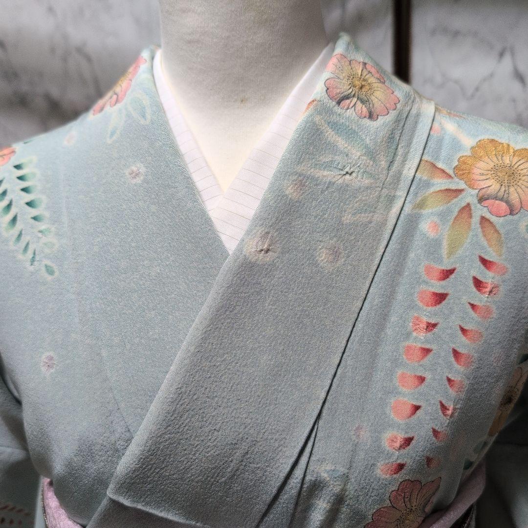 のんちゃん様[高級辻が花]薄水色系