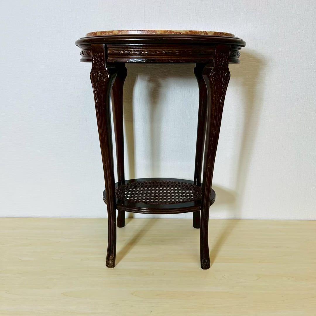 大理石 サイドテーブル 花台 猫脚 コンソールテーブル 飾り棚 インテリア