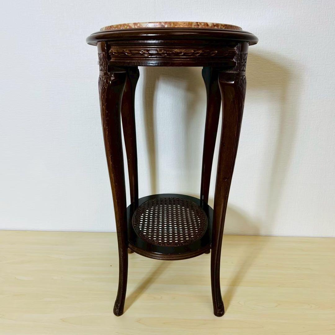 大理石 サイドテーブル 花台 猫脚 コンソールテーブル 飾り棚 インテリア