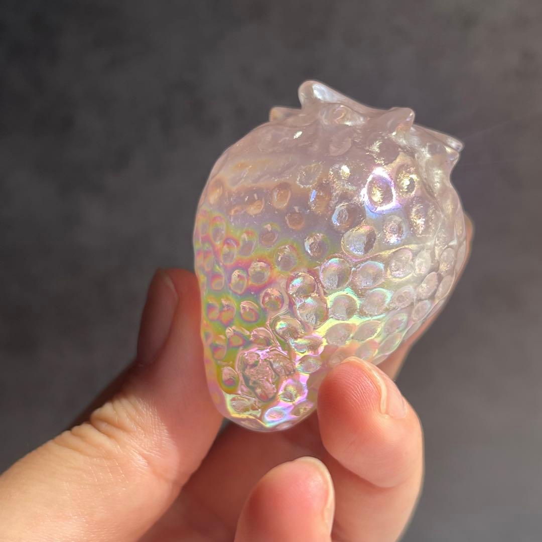 ローズクォーツ オーロラ加工 イチゴ