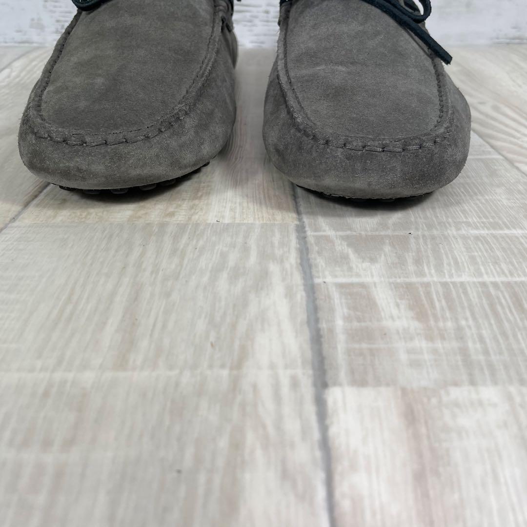 【美品】TOD'S スエード ドライビングシューズ　モカシン　グレー27.5cm