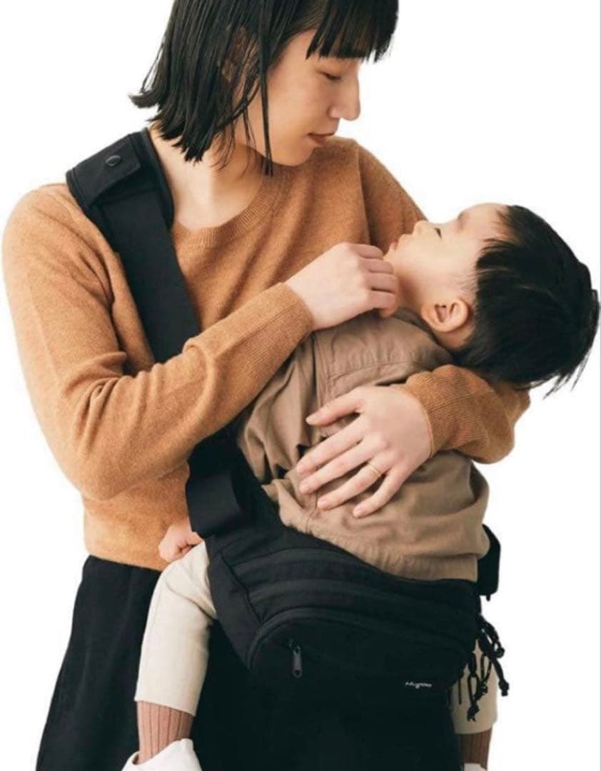 Hagoo ヒップシート　リニューアルver. ブラック×ベージュ