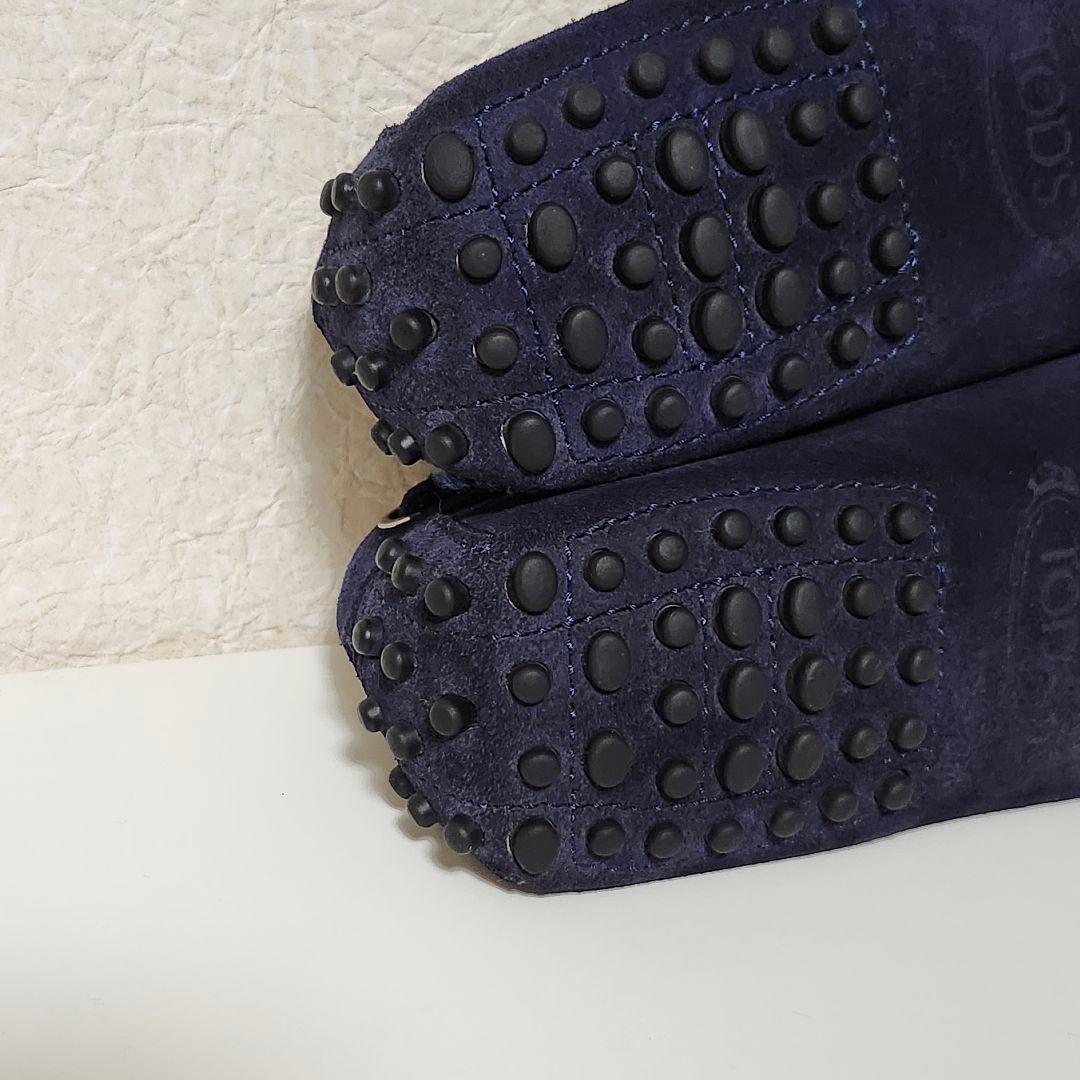 トッズ ドライビングシューズ 37 ネイビー ヌバック ゴンミーニ