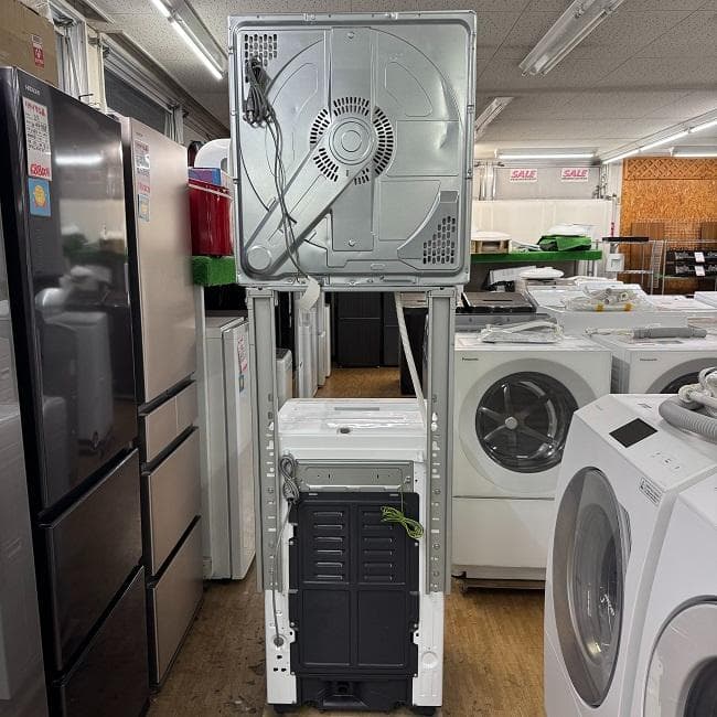 地域限定送料無料　美品 パナソニック 全自動洗濯機・衣類乾燥機 2点セット