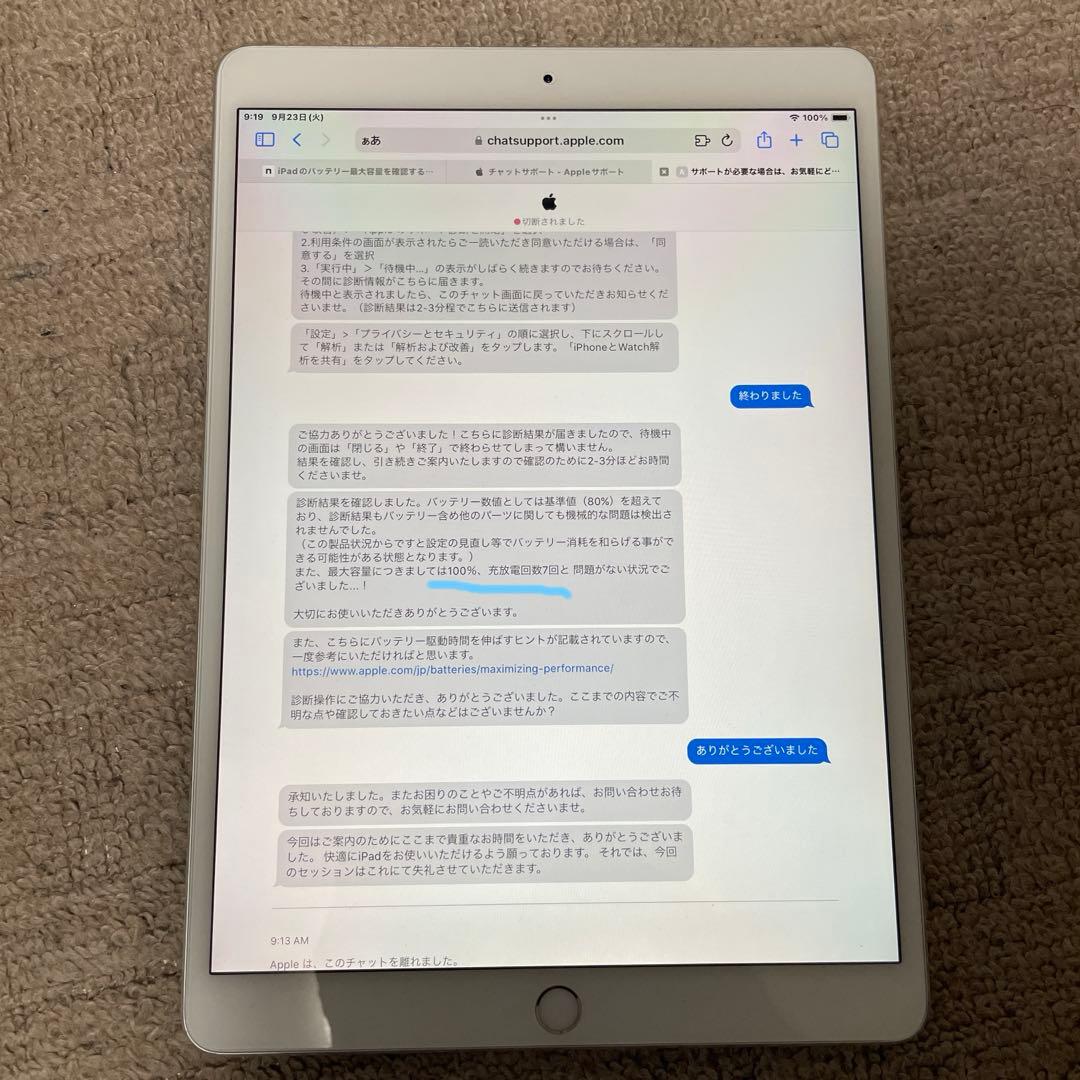 iPad Pro 10.5 64GB 最大容量100%