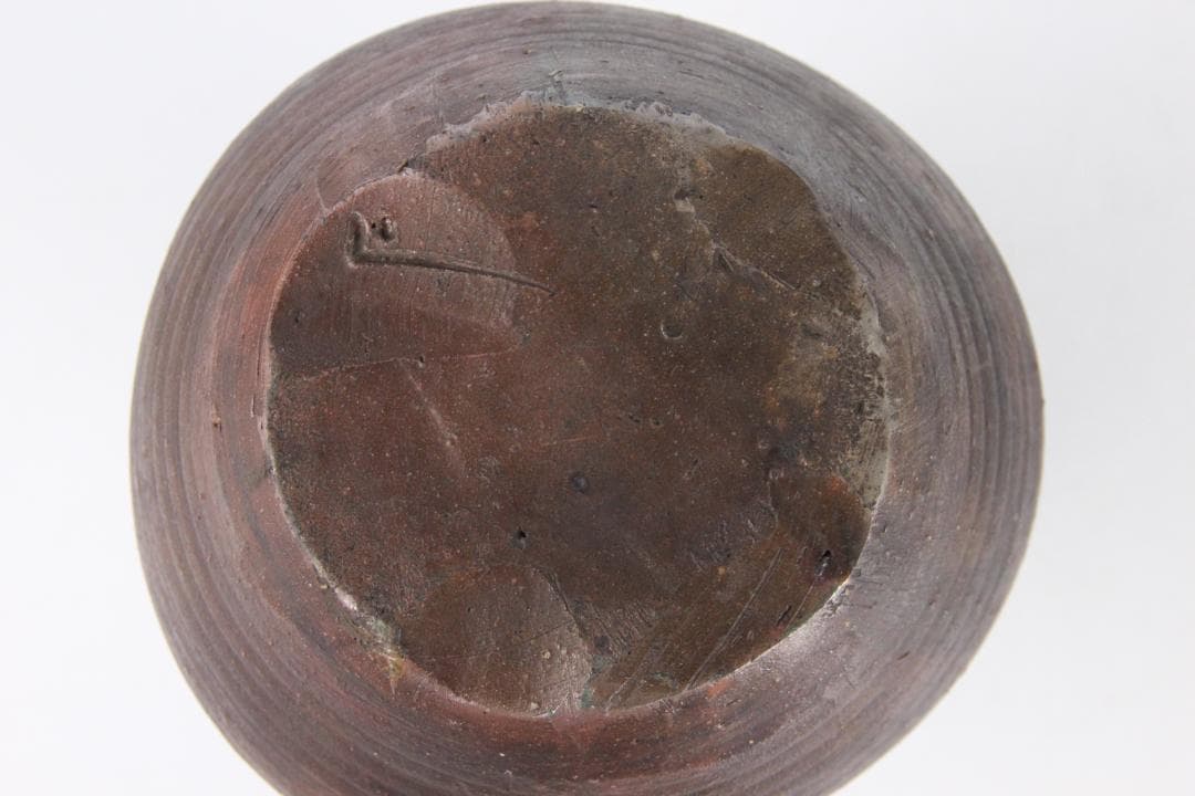 備前焼 人物細工徳利 酒器 花器 飾り壺　花器　焼印あり　銘有り　ED11-30