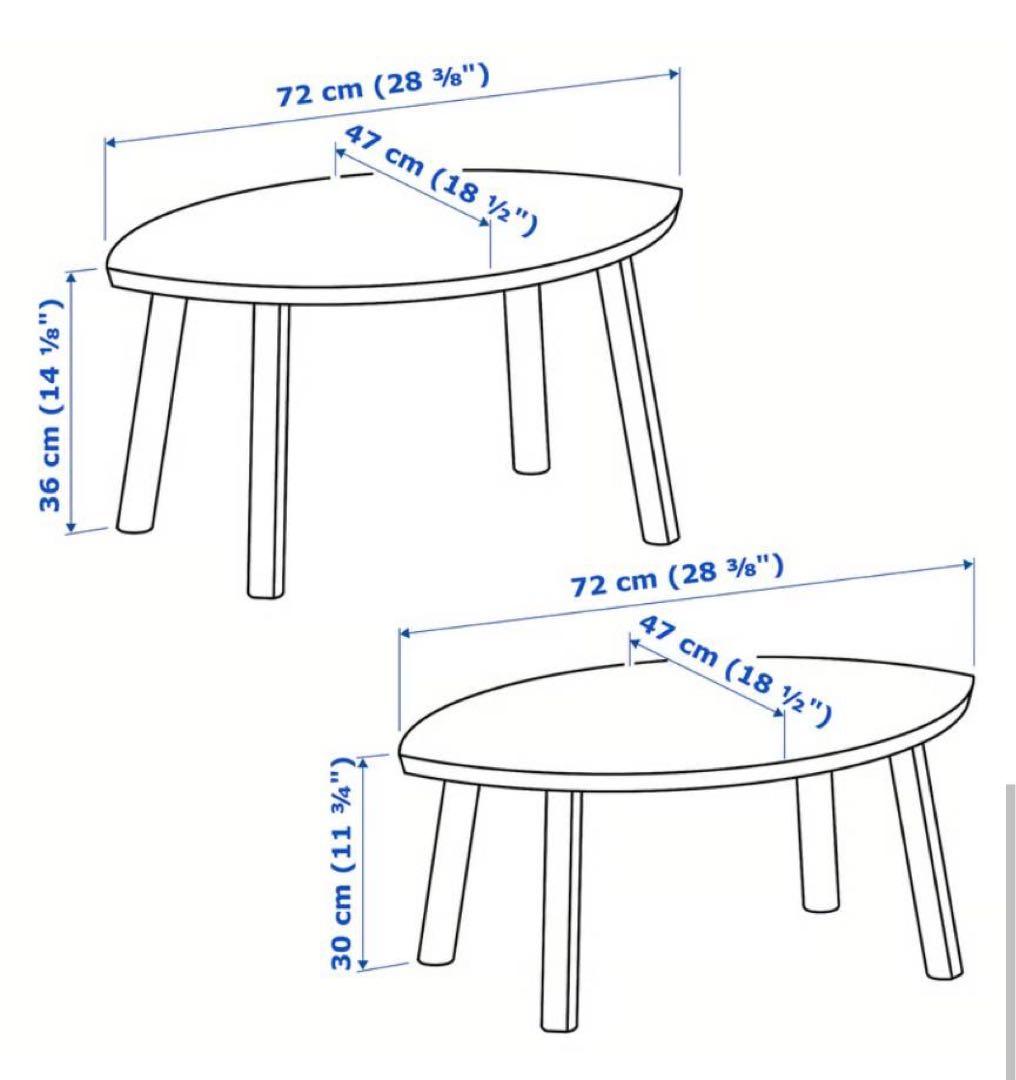 ■送料込■IKEA ストックホルム ネストテーブル ウォールナット 木製家具