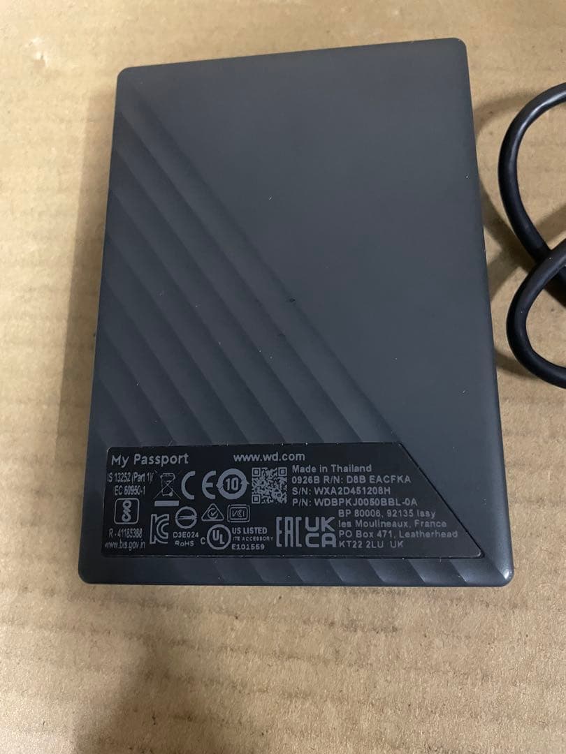 WD ポータブルHDD 5TB USB3.0 My Passport ジャンク