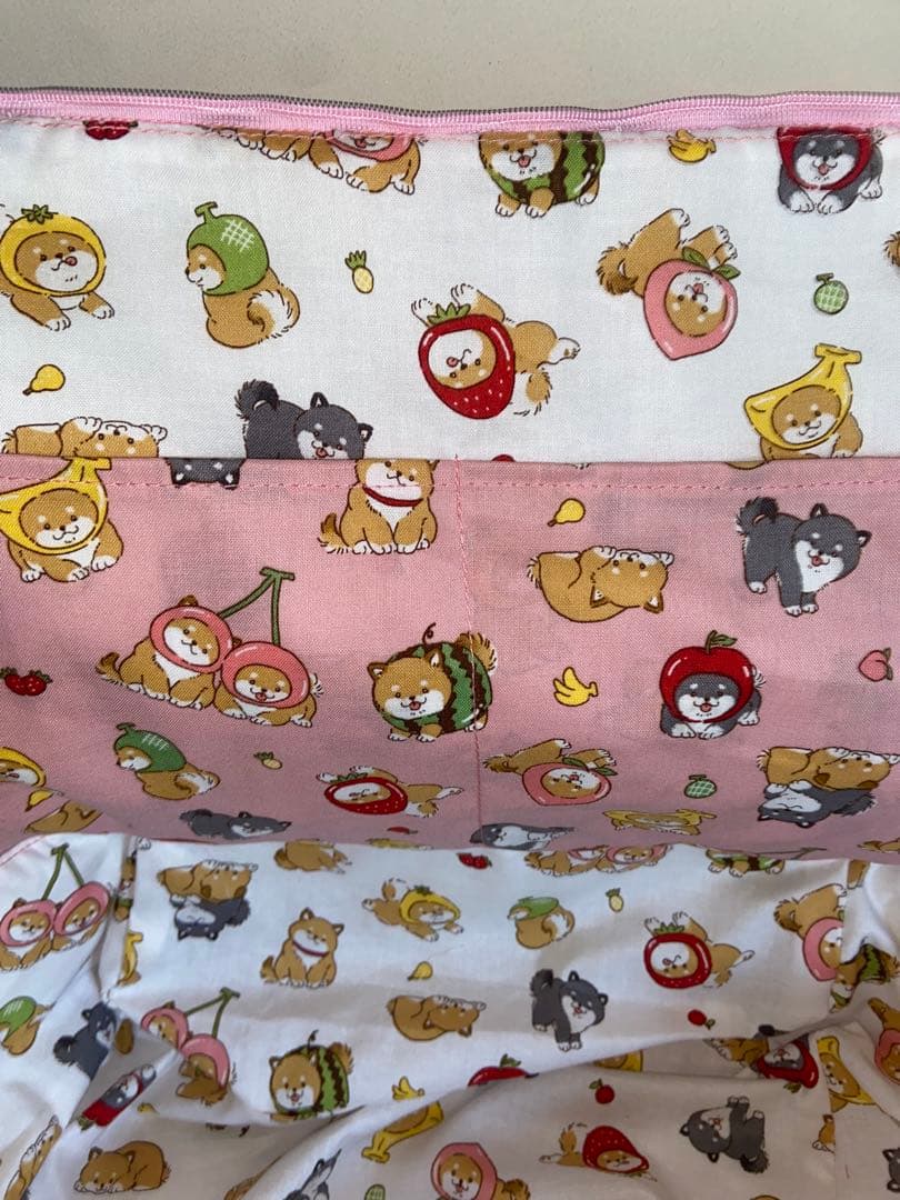 サイドポケット付きトートバッグ　トランク風ポーチ　LR⭐︎