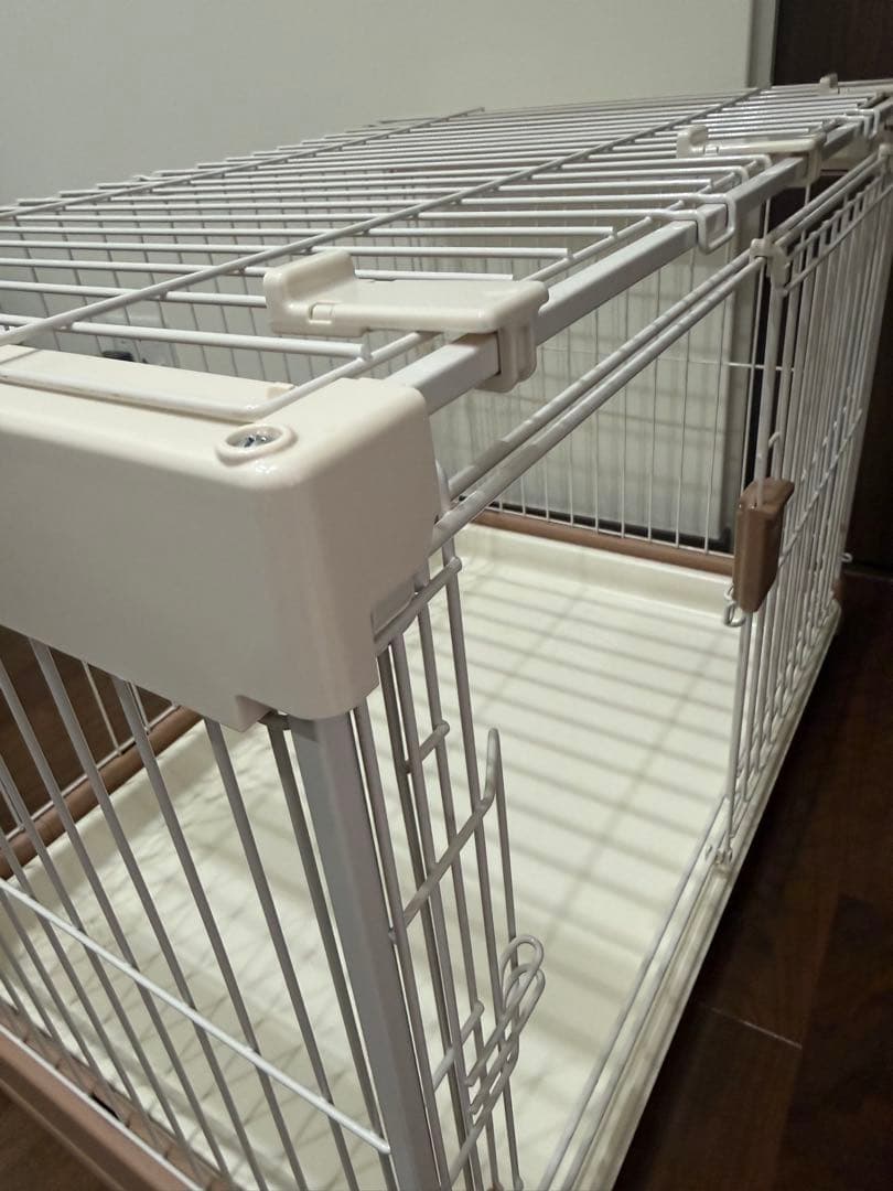 【引き取り限定】リッチェル 犬用ケージ サークル 室内用 トレー付き 天井付