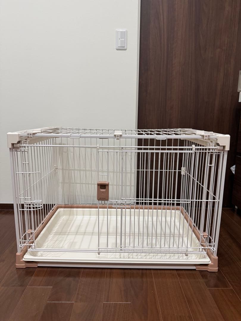 【引き取り限定】リッチェル 犬用ケージ サークル 室内用 トレー付き 天井付