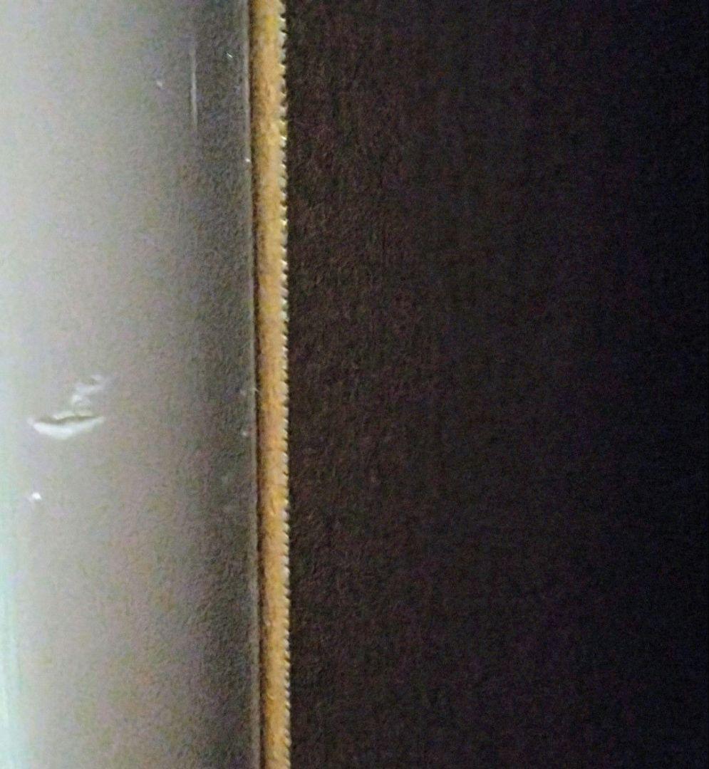 中古 白✕木目 4段 チェスト 衣類収納 タンス 引き出しレール キャスター付き