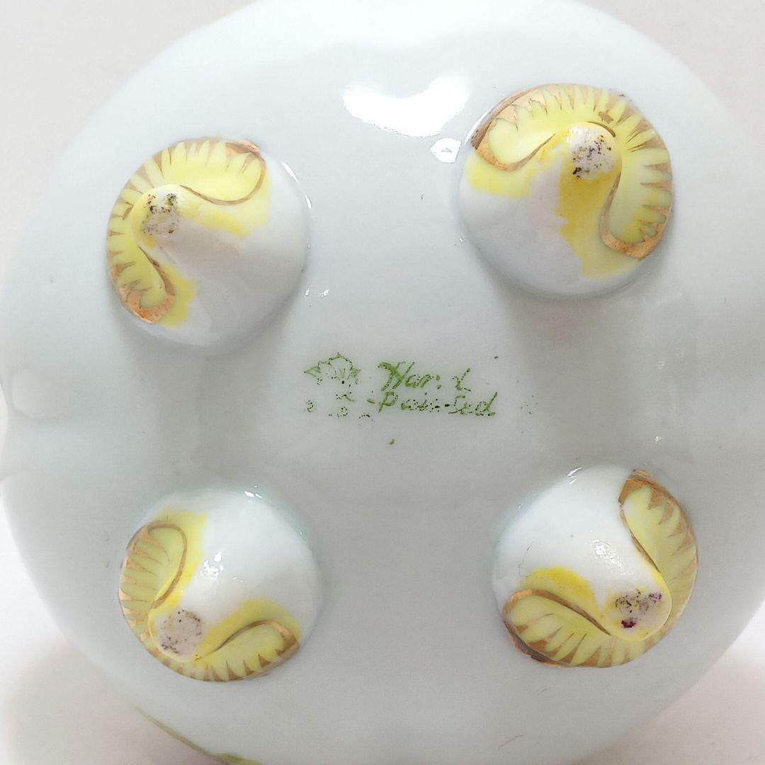 Y3036-1 オールドニッポン ハンドペイント 花絵 花瓶　　L