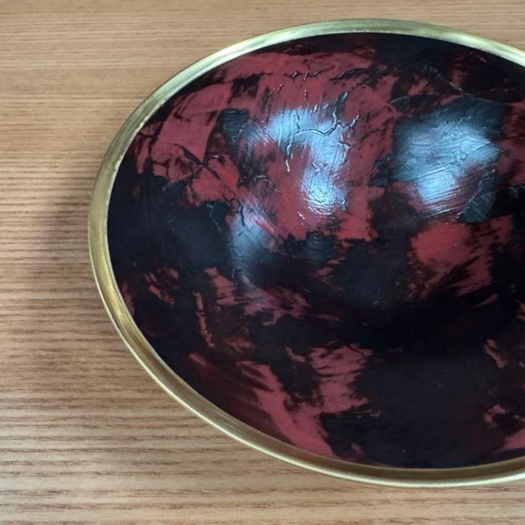 伊万里焼 畑萬陶苑 キュイール赤金彩 リム鉢☆